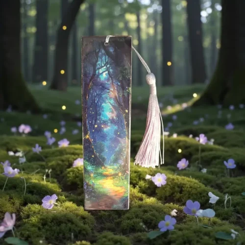 NFC fantasy könyvjelző misztikus mintával, digitális tartalommal és egyedi hangulattal. 2