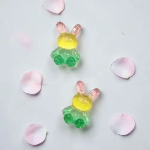aranyos mini nyuszi fülbevaló akrilból