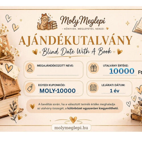 MolyMeglepi 10000 Ft értékű ajándékutalvány könyves meglepetésekhez
